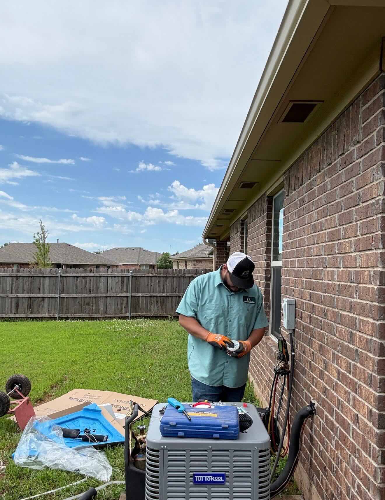 Direct Air heat pump maintenance in oklahoma city project