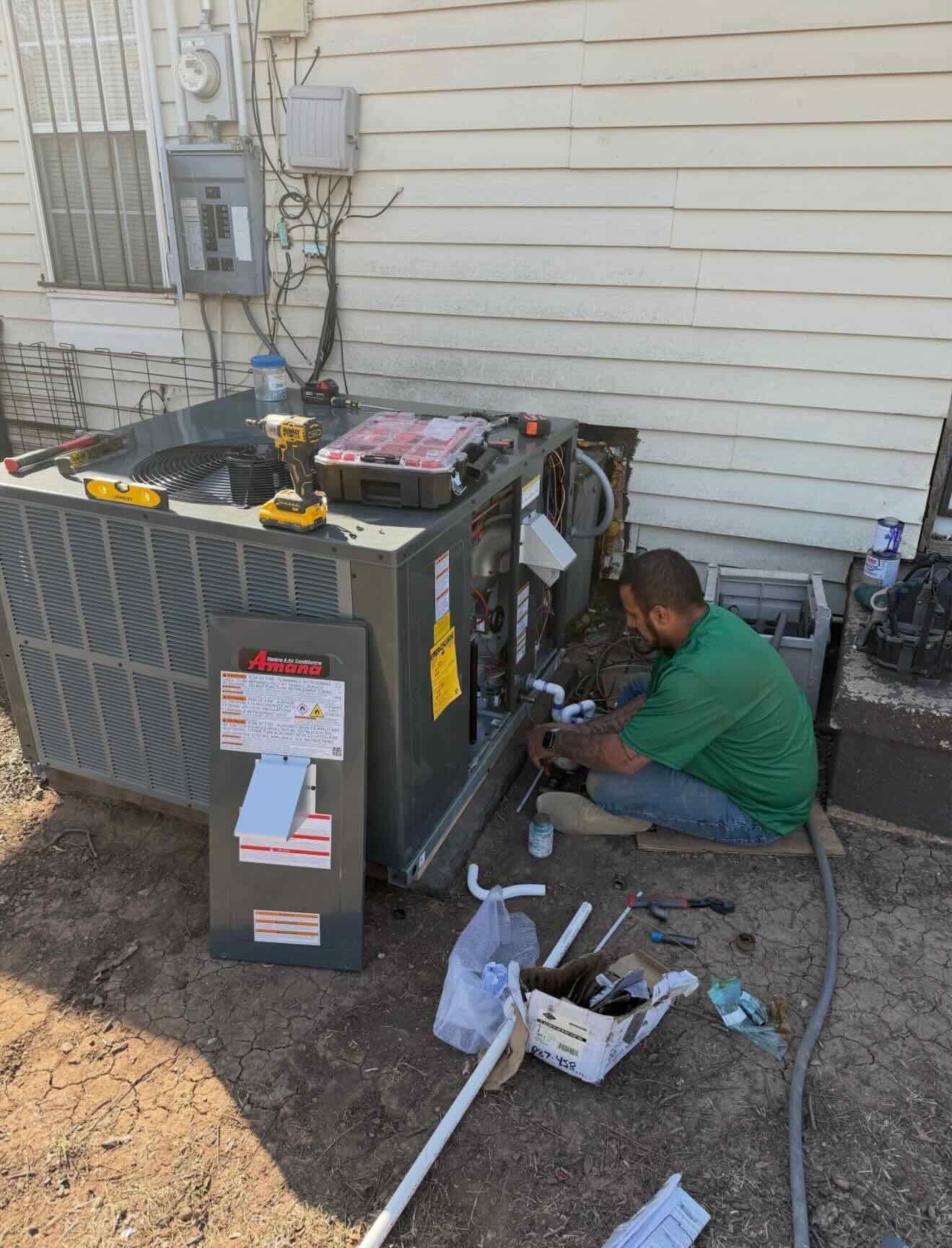 Direct Air heat pump tune-up in oklahoma city project